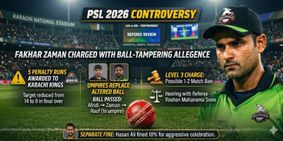 PSL 2026 Fakhar Zaman Faces Possible Ban After Ball-Tampering Controversy