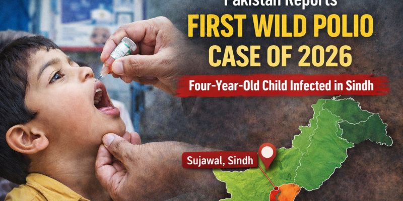 Pakistan Confirms First Wild Polio Case of 2026 in Sindh